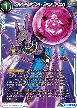 Realm of the Gods - Beerus Destroys (BT16-045) [Realm of the Gods] | Pegasus Games WI