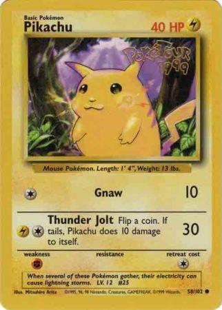 Pikachu (58/102) (PokeTour 1999 Promo) [Miscellaneous Cards] | Pegasus Games WI