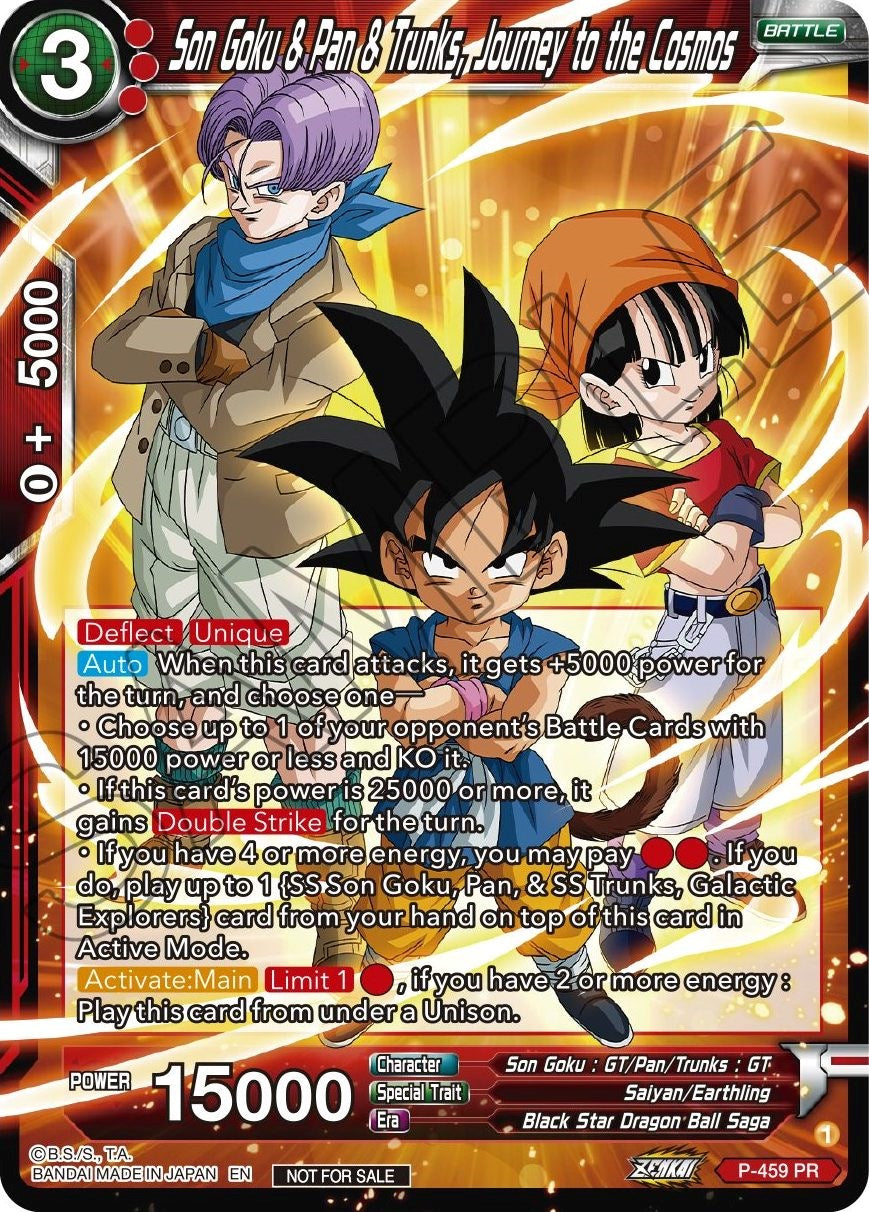 Son Goku & Pan & Trunks, Journey to the Cosmos (Z03 Dash Pack) (P-459) [Promotion Cards] | Pegasus Games WI