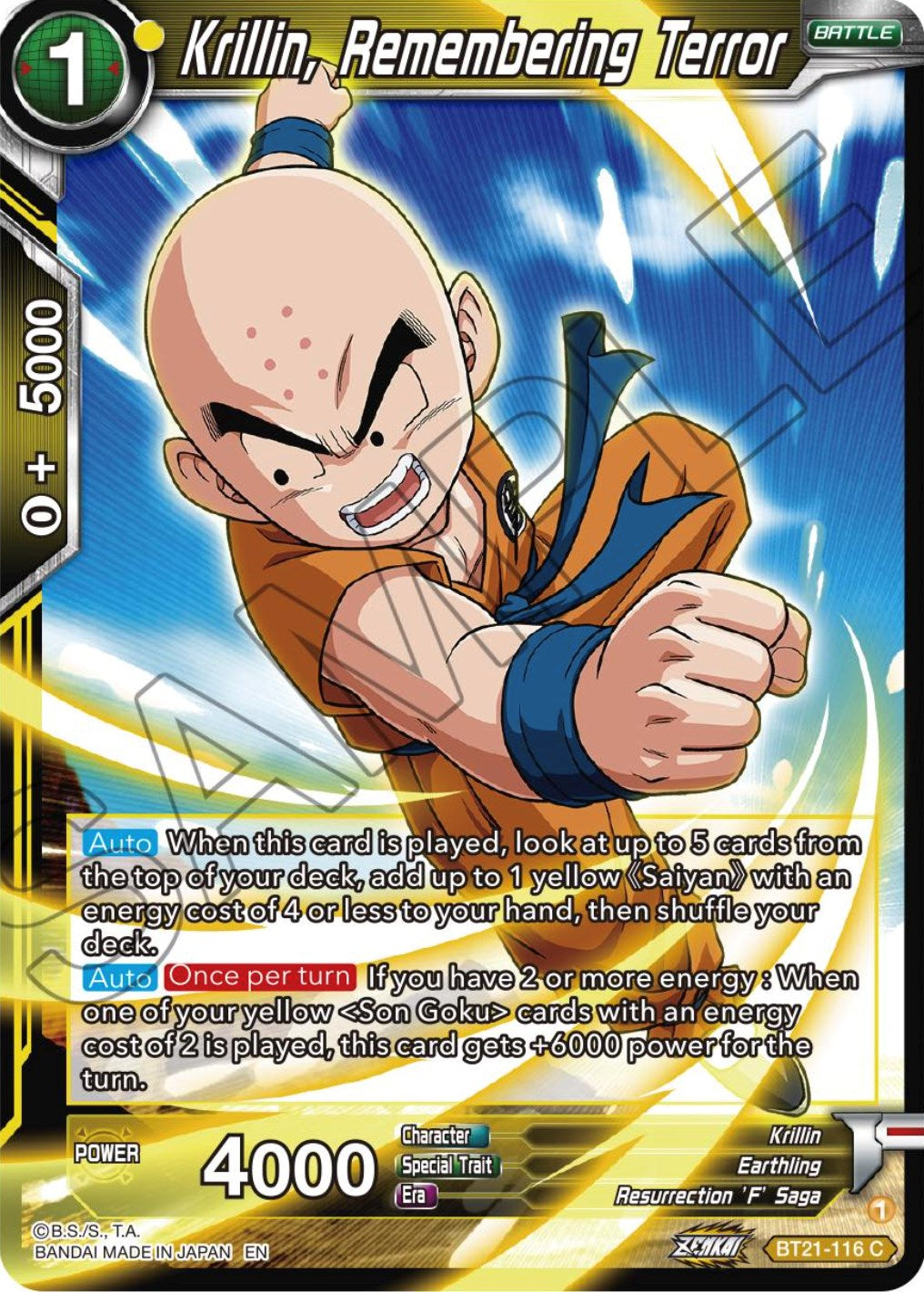 Krillin, Remembering Terror (BT21-116) [Wild Resurgence] | Pegasus Games WI