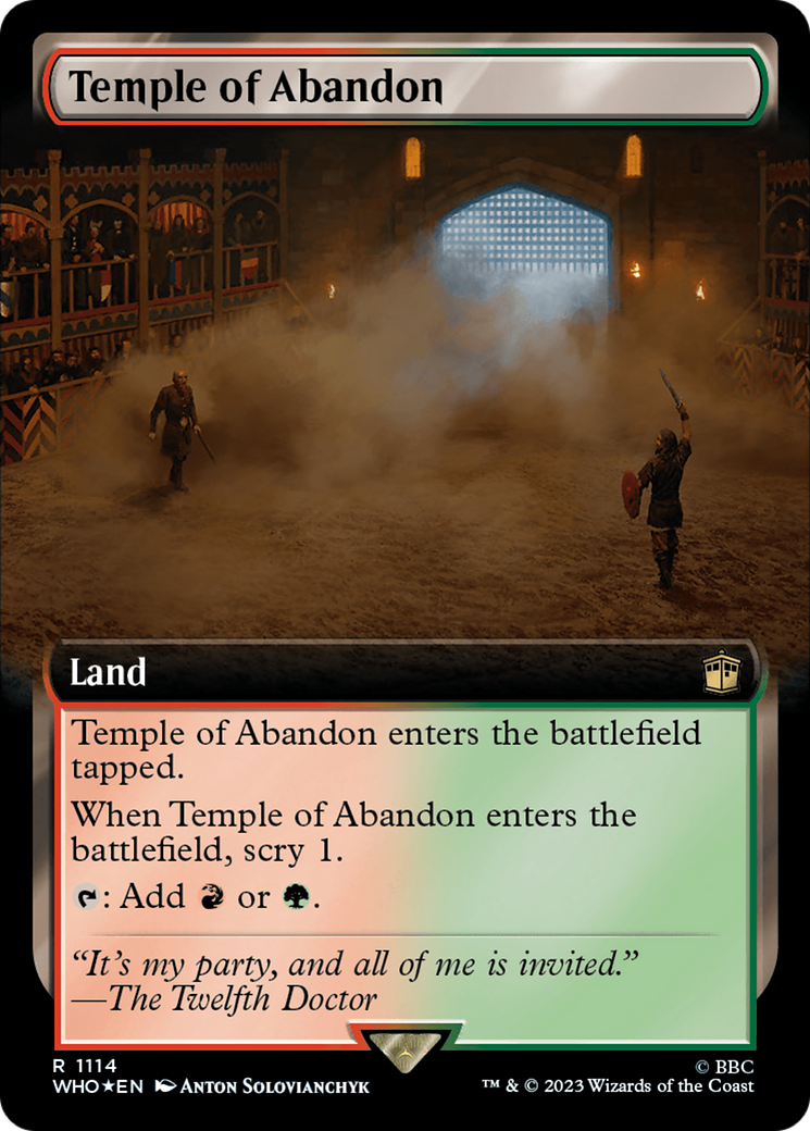 Temple of Abandon (Extended Art) (Surge Foil) [Doctor Who] | Pegasus Games WI