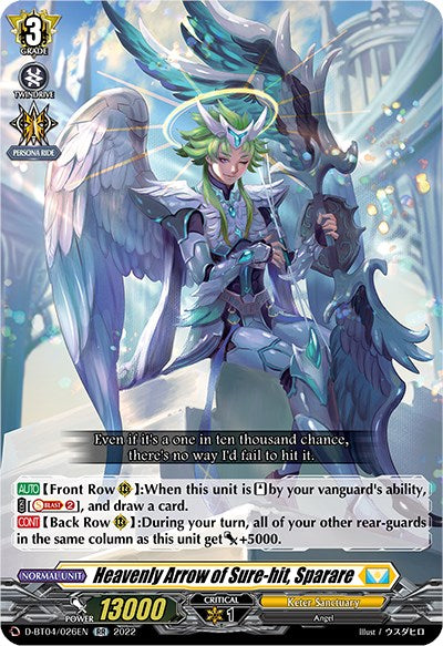 Heavenly Arrow of Sure-hit, Sparare (D-BT04/026EN) [Awakening of Chakrabarthi] | Pegasus Games WI