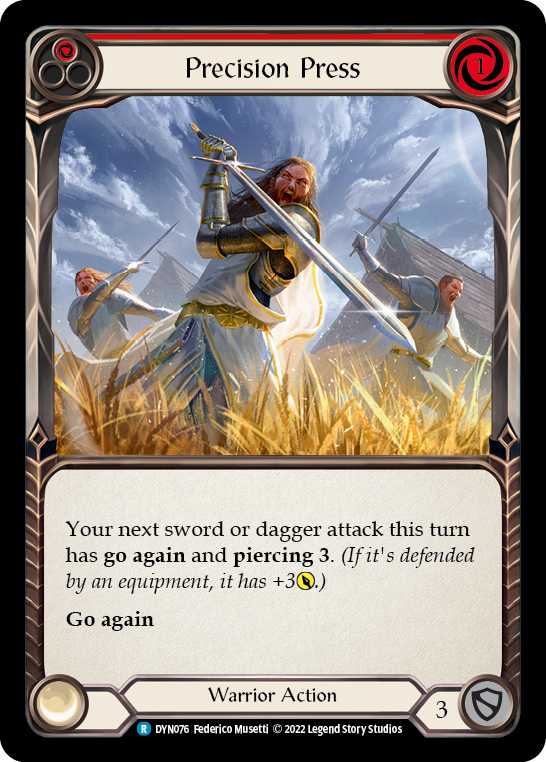 Precision Press (Red) [DYN076] (Dynasty)  Rainbow Foil | Pegasus Games WI
