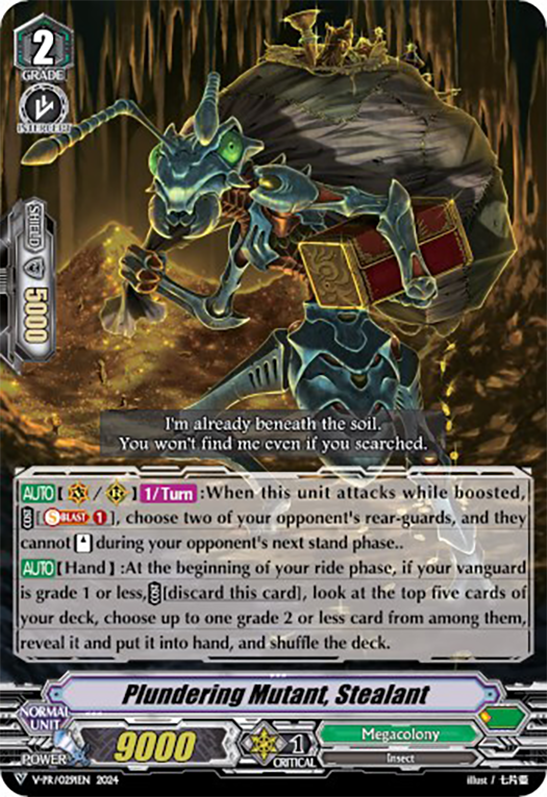Plundering Mutant, Stealant (V-PR0291EN 2024) [V Promo Cards] | Pegasus Games WI