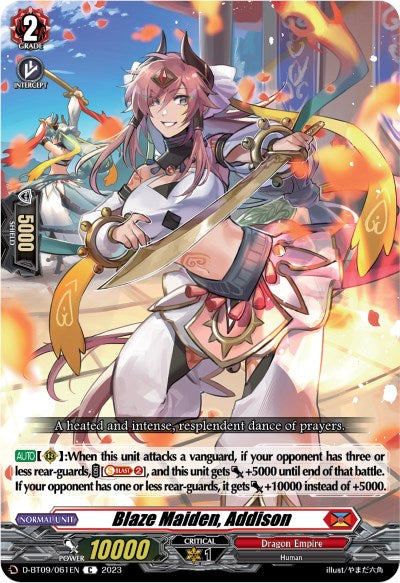 Blaze Maiden, Addison (D-BT09/061EN) [Dragontree Invasion] | Pegasus Games WI