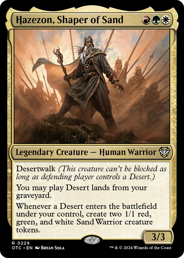 Hazezon, Shaper of Sand [Outlaws of Thunder Junction Commander] | Pegasus Games WI