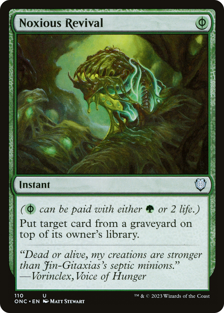 Noxious Revival [Phyrexia: All Will Be One Commander] | Pegasus Games WI