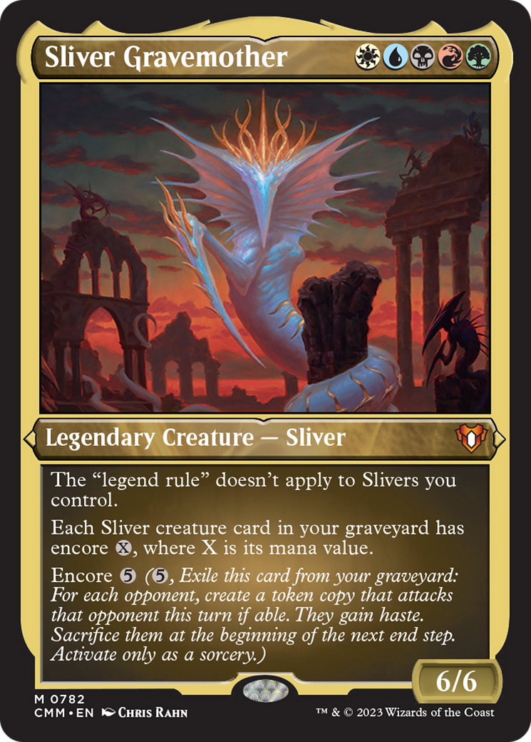 Sliver Gravemother (Display Commander) (Foil Etched) [Commander Masters] | Pegasus Games WI