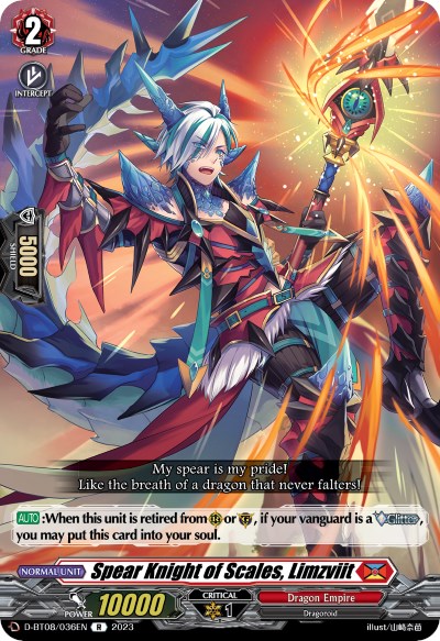 Spear Knight of Scales, Limzviit (D-BT08/036EN) [Minerva Rising] | Pegasus Games WI