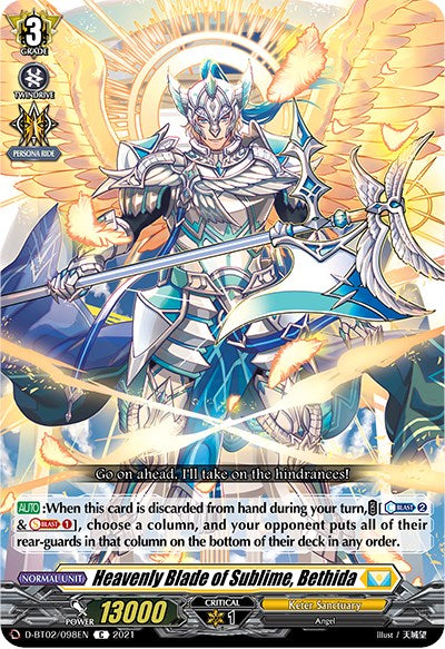 Heavenly Blade of Sublime, Bethida (D-BT02/098EN) [A Brush with the Legends] | Pegasus Games WI