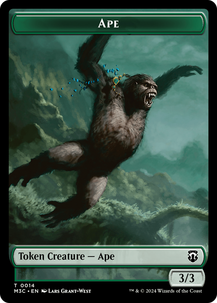 Ape // Plant Double-Sided Token [Modern Horizons 3 Commander Tokens] | Pegasus Games WI