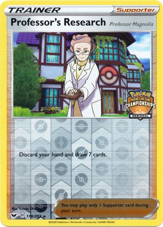 Professor's Research (178/202) (Regional Championship Promo) [Sword & Shield: Base Set] | Pegasus Games WI