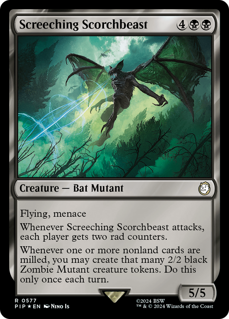 Screeching Scorchbeast (Surge Foil) [Fallout] | Pegasus Games WI