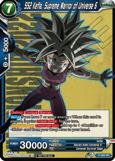 SS2 Kefla, Supreme Warrior of Universe 6 (P-395) [Promotion Cards] | Pegasus Games WI