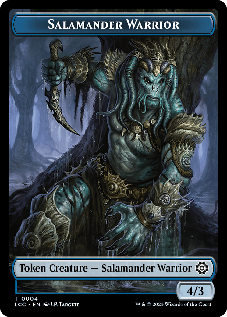 Salamander Warrior // Shapeshifter Double-Sided Token [The Lost Caverns of Ixalan Commander Tokens] | Pegasus Games WI