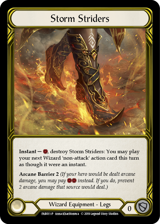 Storm Striders [FAB011-P] (Promo)  1st Edition Cold Foil - Golden | Pegasus Games WI