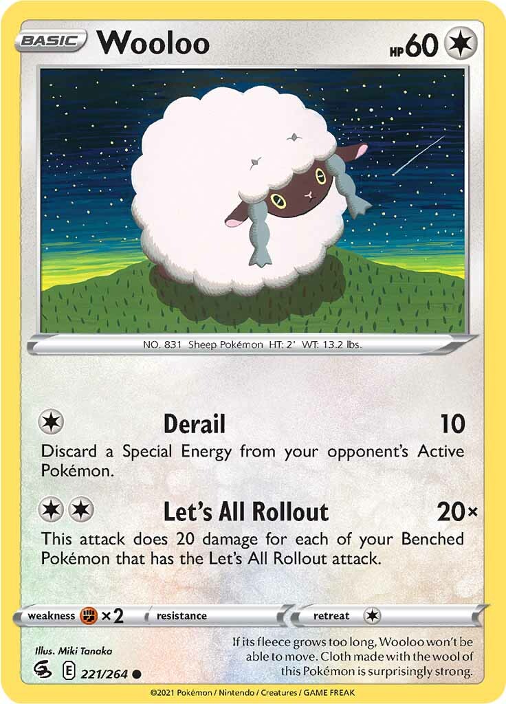 Wooloo (221/264) [Sword & Shield: Fusion Strike] | Pegasus Games WI