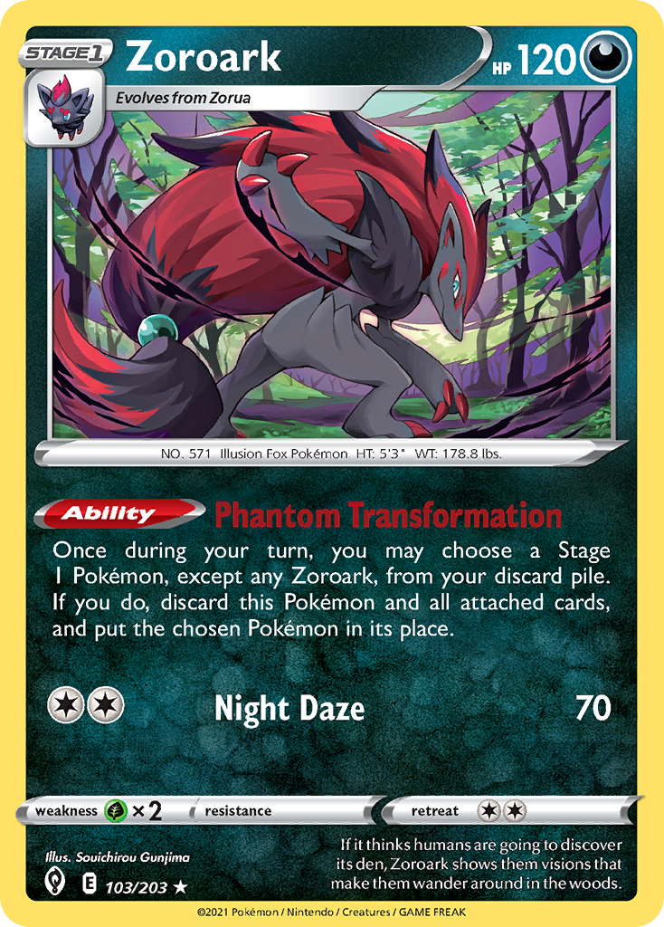 Zoroark (103/203) (Theme Deck Exclusive) [Sword & Shield: Evolving Skies] | Pegasus Games WI