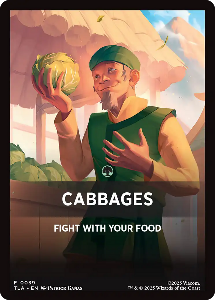 Cabbages Theme Card [Avatar: The Last Airbender Tokens] | Pegasus Games WI