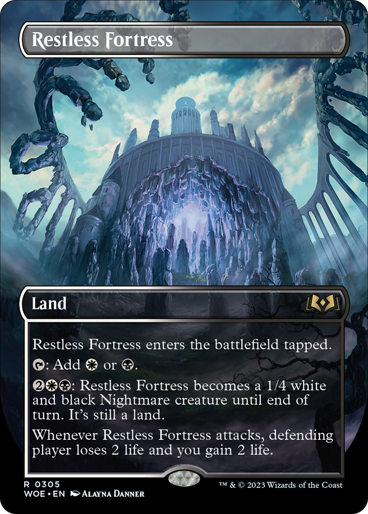 Restless Fortress (Borderless Alternate Art) [Wilds of Eldraine] | Pegasus Games WI