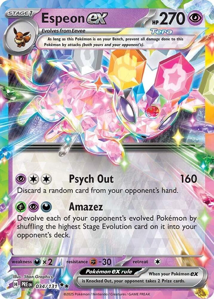 Espeon ex (034/131) [Scarlet & Violet: Prismatic Evolutions] | Pegasus Games WI