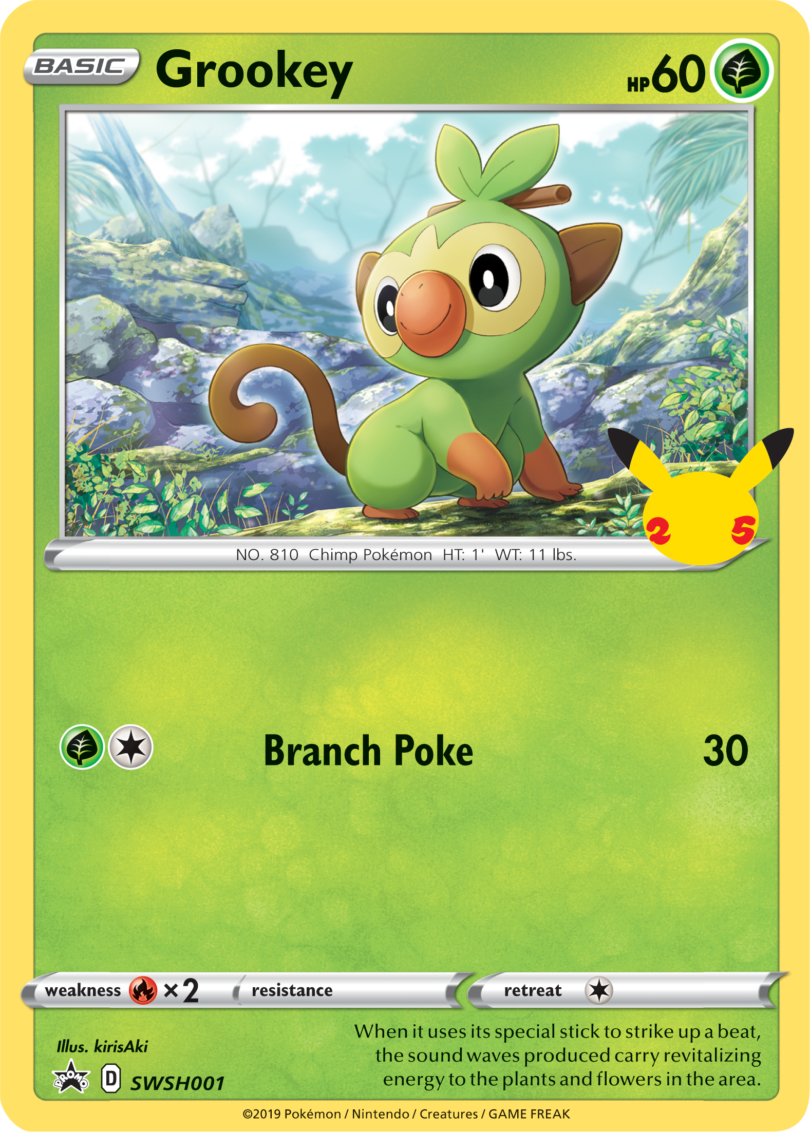 Grookey (SWSH001) (Jumbo Card) [First Partner Pack] | Pegasus Games WI