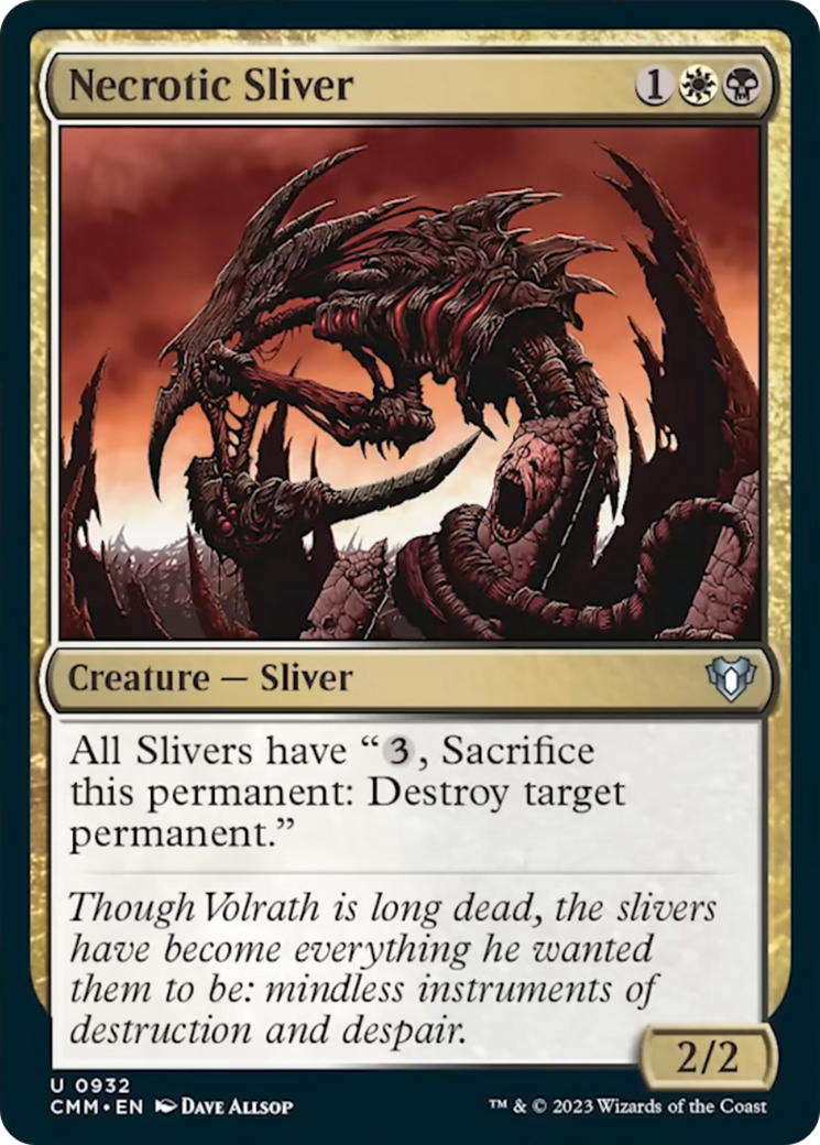 Necrotic Sliver [Commander Masters] | Pegasus Games WI