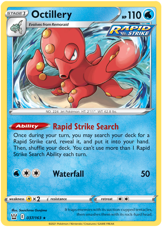 Octillery (037/163) (Theme Deck Exclusive) [Sword & Shield: Battle Styles] | Pegasus Games WI