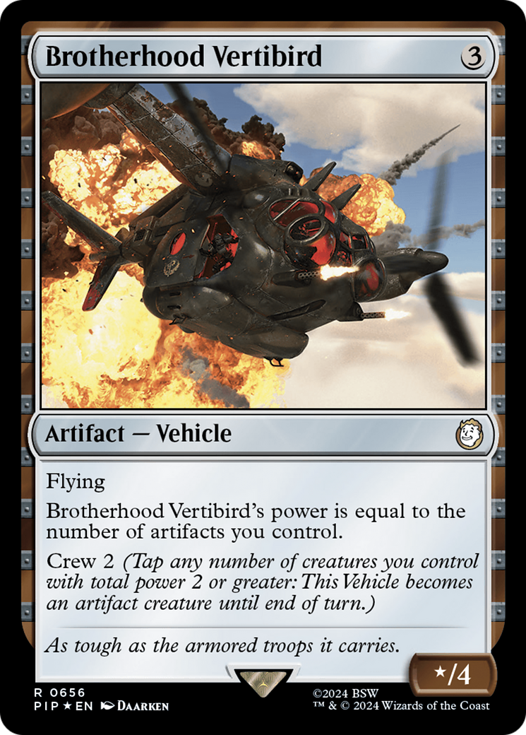 Brotherhood Vertibird (Surge Foil) [Fallout] | Pegasus Games WI