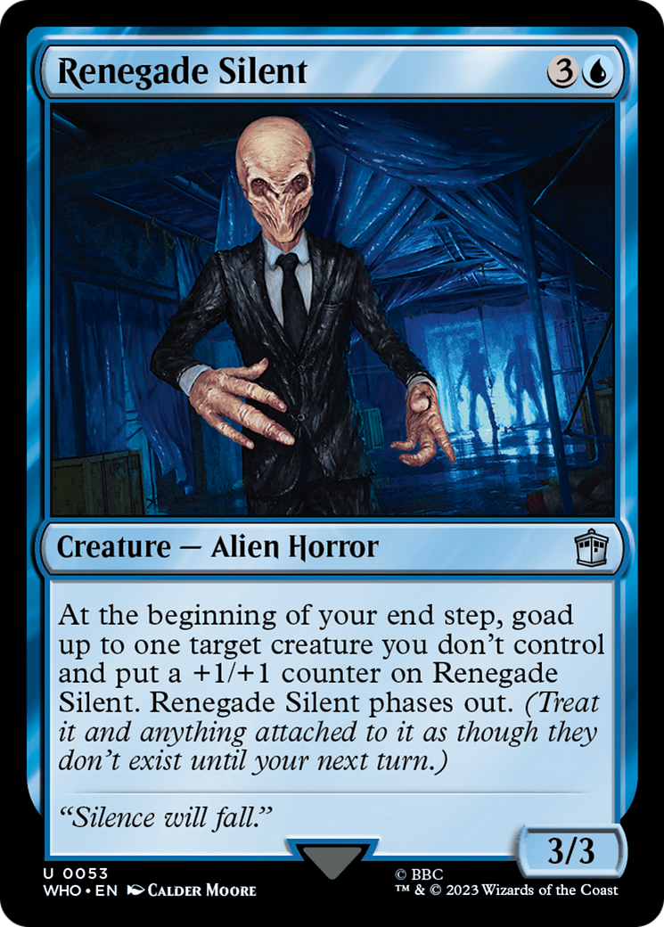 Renegade Silent [Doctor Who] | Pegasus Games WI