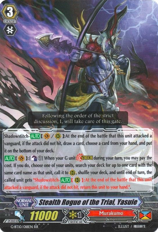 Stealth Rogue of the Trial, Yasuie (G-BT10/018EN) [Raging Clash of the Blade Fangs] | Pegasus Games WI
