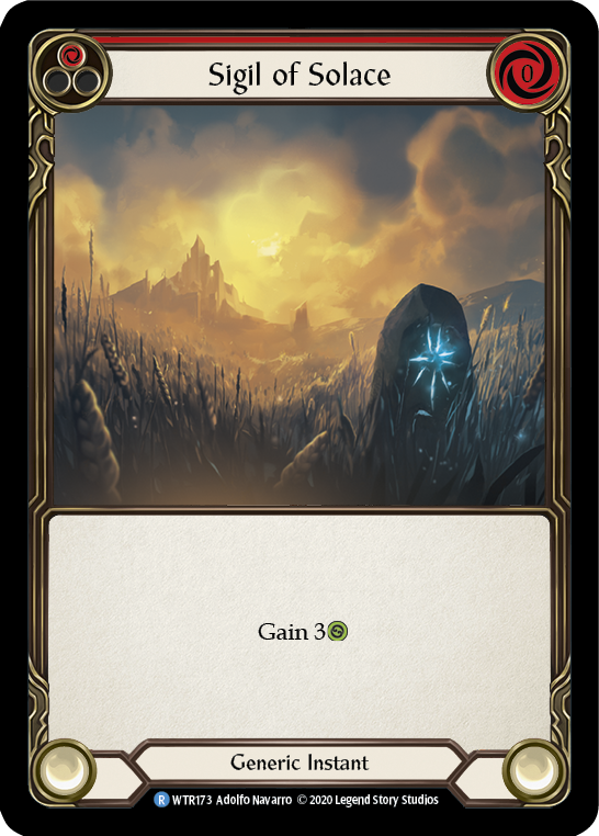 Sigil of Solace (Red) [U-WTR173] (Welcome to Rathe Unlimited)  Unlimited Rainbow Foil | Pegasus Games WI