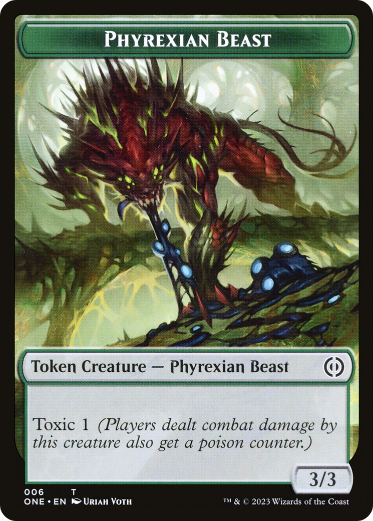 Phyrexian Goblin // Phyrexian Beast Double-Sided Token [Phyrexia: All Will Be One Tokens] | Pegasus Games WI