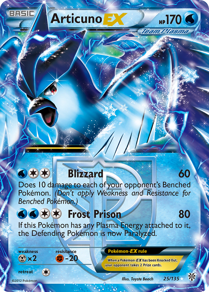 Articuno EX (25/135) [Black & White: Plasma Storm] | Pegasus Games WI