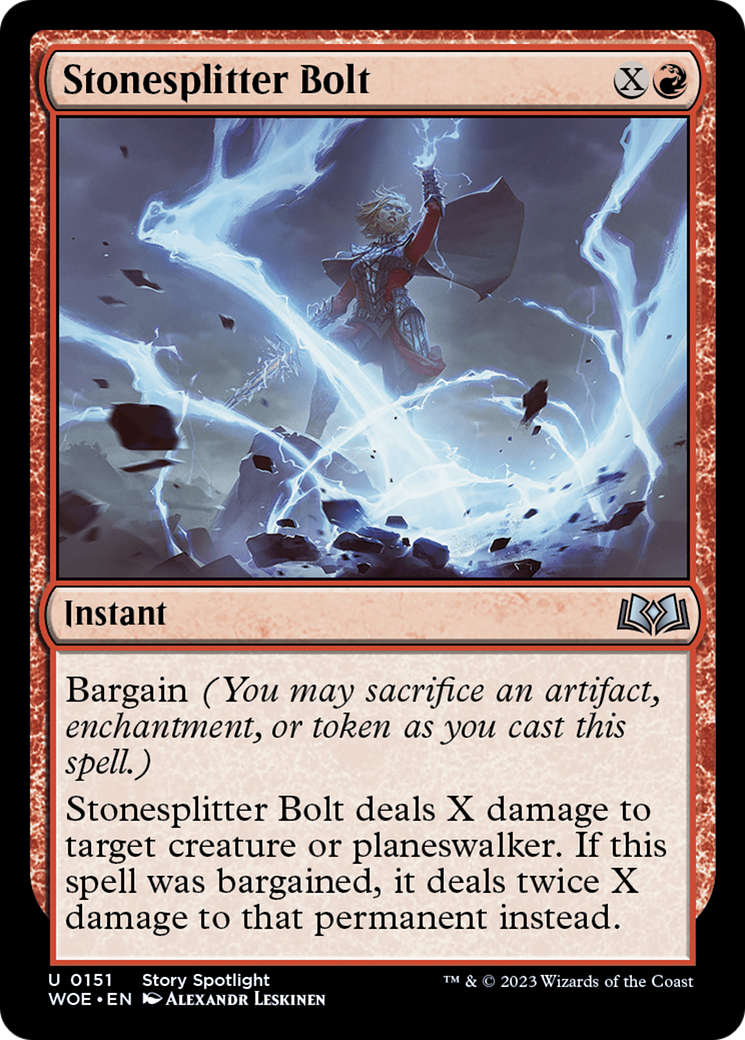 Stonesplitter Bolt [Wilds of Eldraine] | Pegasus Games WI