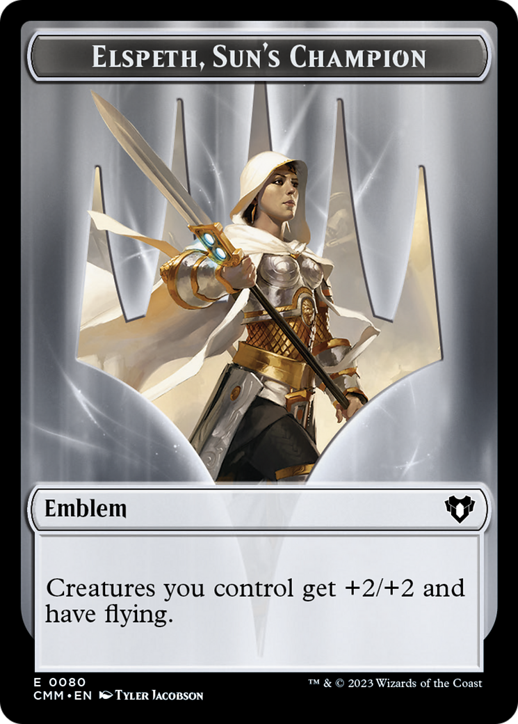 Elspeth, Sun's Champion Emblem // Copy (55) Double-Sided Token [Commander Masters Tokens] | Pegasus Games WI