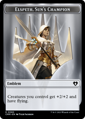 Elspeth, Sun's Champion Emblem // Copy (55) Double-Sided Token [Commander Masters Tokens] | Pegasus Games WI
