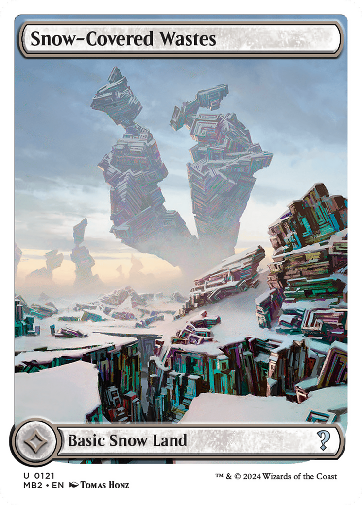 Snow-Covered Wastes (White Border) [Mystery Booster 2] | Pegasus Games WI