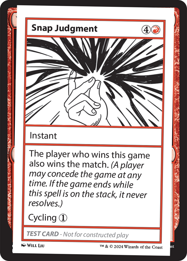 Snap Judgment [Mystery Booster 2 Playtest Cards] | Pegasus Games WI