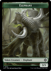 Elephant // Dinosaur (0010) Double-Sided Token [The Lost Caverns of Ixalan Commander Tokens] | Pegasus Games WI