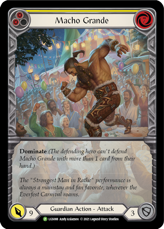 Macho Grande (Yellow) [LGS088] (Promo)  Rainbow Foil | Pegasus Games WI