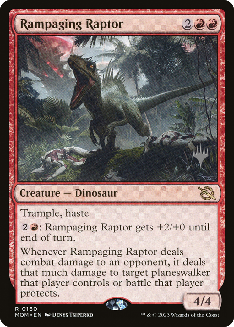 Rampaging Raptor (Promo Pack) [March of the Machine Promos] | Pegasus Games WI