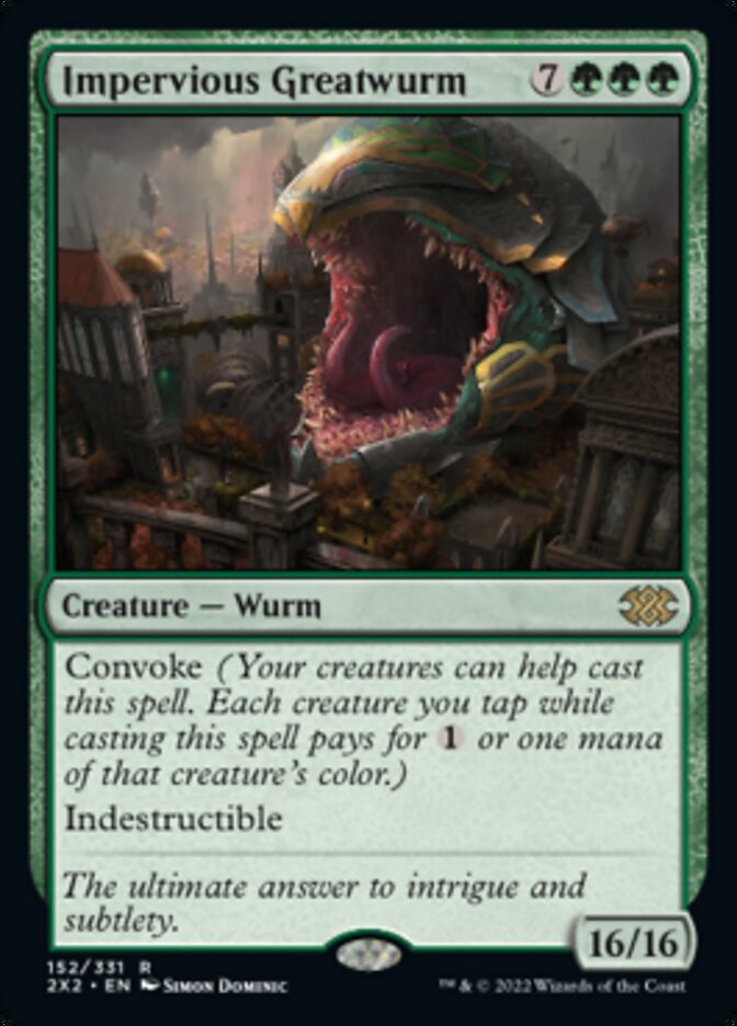 Impervious Greatwurm [Double Masters 2022] | Pegasus Games WI