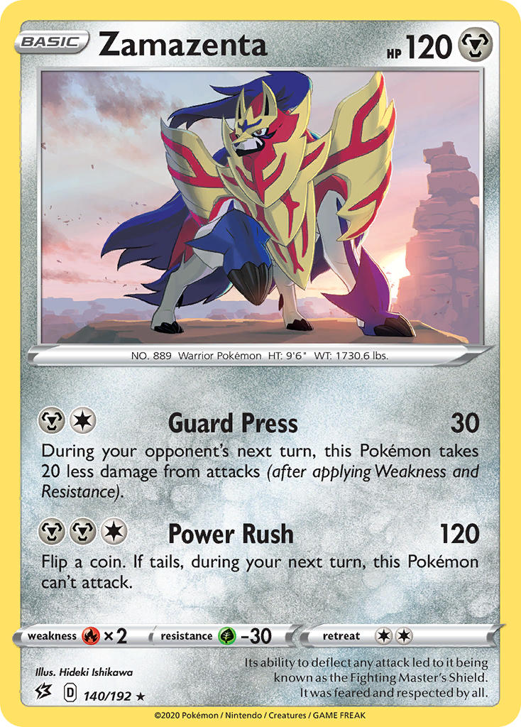 Zamazenta (140/192) (Cracked Ice Holo) (Theme Deck Exclusive) [Sword & Shield: Rebel Clash] | Pegasus Games WI