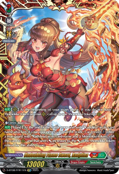 Undoubting Flame Sword, Radylina (D-BT08/FFR11EN) [Minerva Rising] | Pegasus Games WI