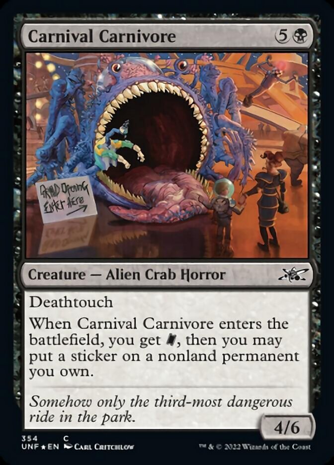 Carnival Carnivore (Galaxy Foil) [Unfinity] | Pegasus Games WI