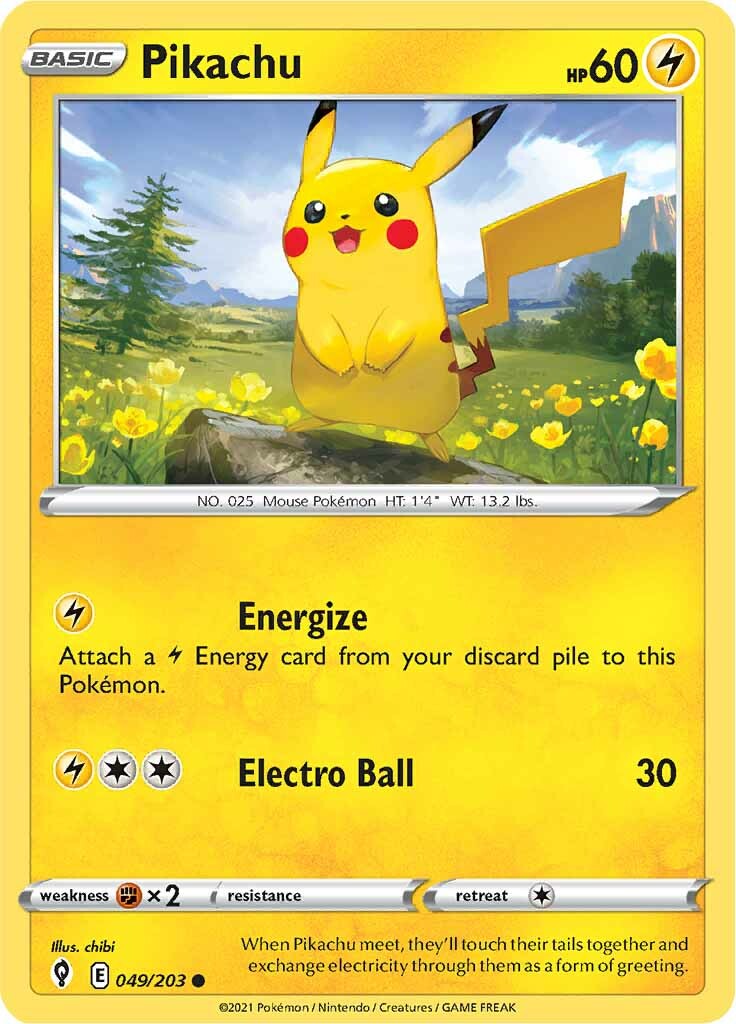 Pikachu (049/203) [Sword & Shield: Evolving Skies] | Pegasus Games WI