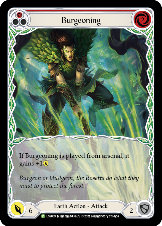 Burgeoning (Red) [LGS069] (Promo)  Rainbow Foil | Pegasus Games WI