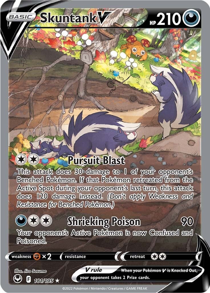 Skuntank V (181/195) [Sword & Shield: Silver Tempest] | Pegasus Games WI