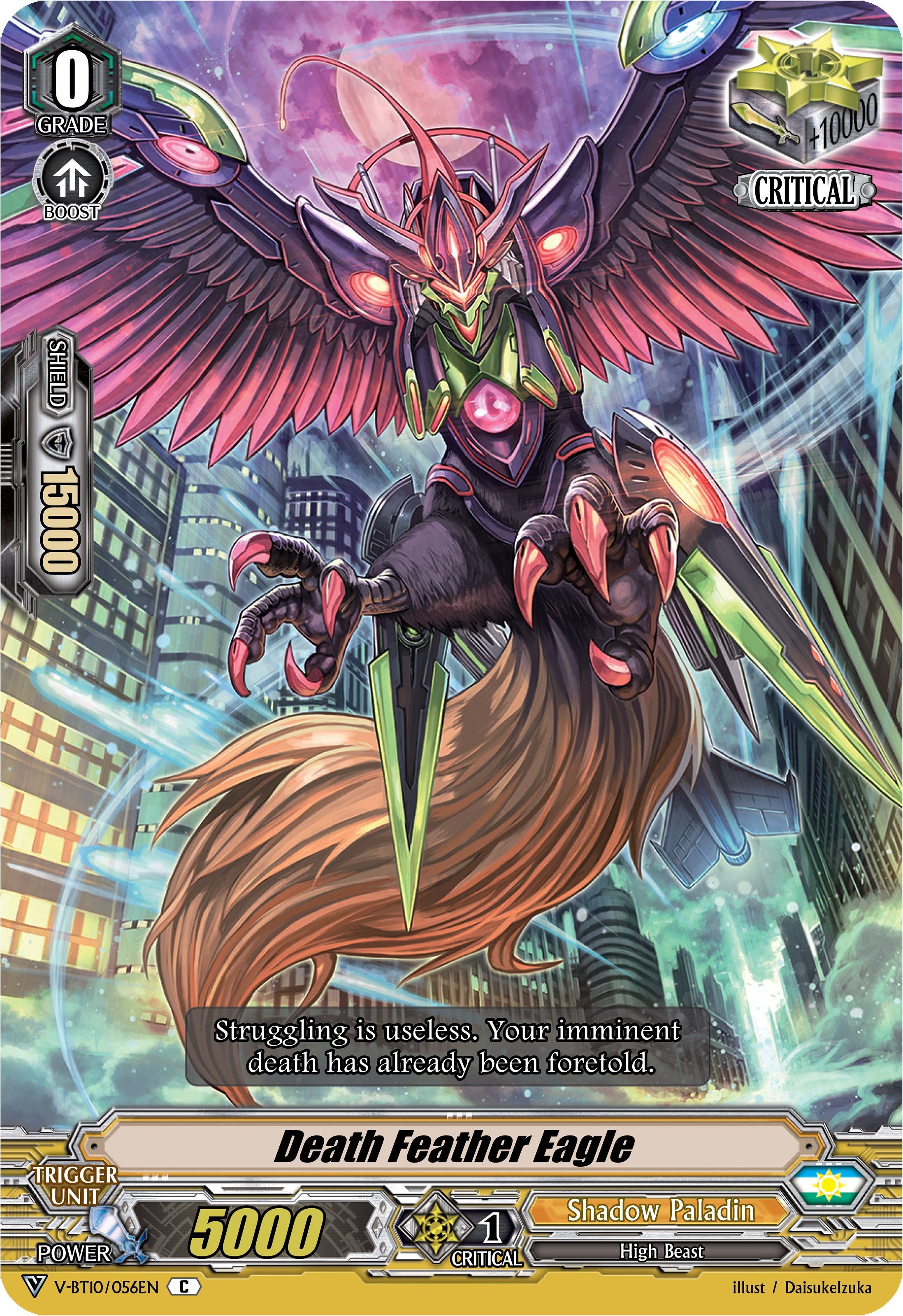 Death Feather Eagle (V-BT10/056EN) [Phantom Dragon Aeon] | Pegasus Games WI
